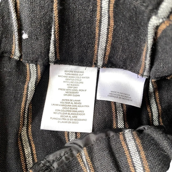 ANNE Klein Elastic Waist Wide Leg Linen blend pants size 4 - Picture 6 of 7